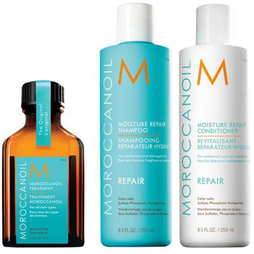 Moroccanoil Moisture Repair Shampoo, Conditioner and Treatment Trio