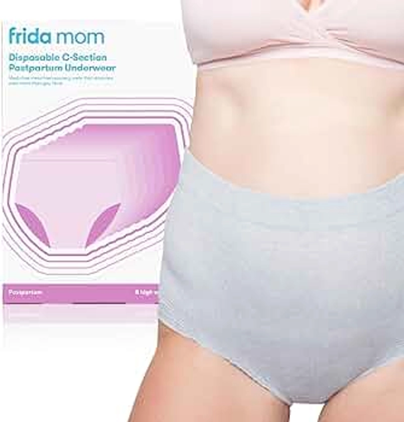 FridaBaby Disposable High Waist C-Section Postpartum Underwear | Super Soft, Stretchy, Breathable, Wicking, Latex-Free, Regular (8 Count)
