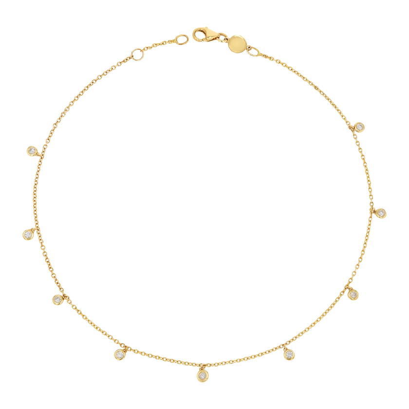 Diamond Drop Anklet