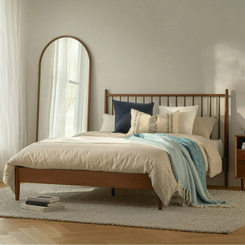 Lenia Walnut Queen Bed