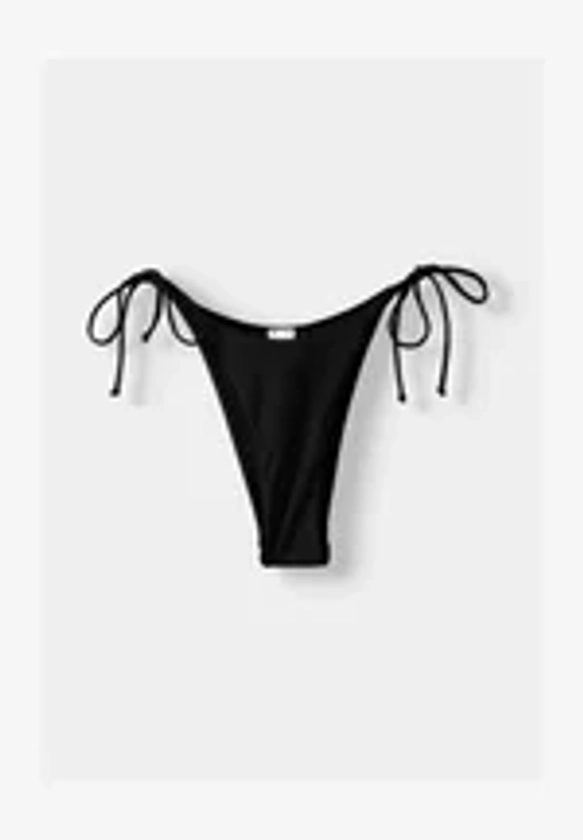 Bershka WITH THIN STRAPS - Bas de bikini - black/noir - ZALANDO.FR