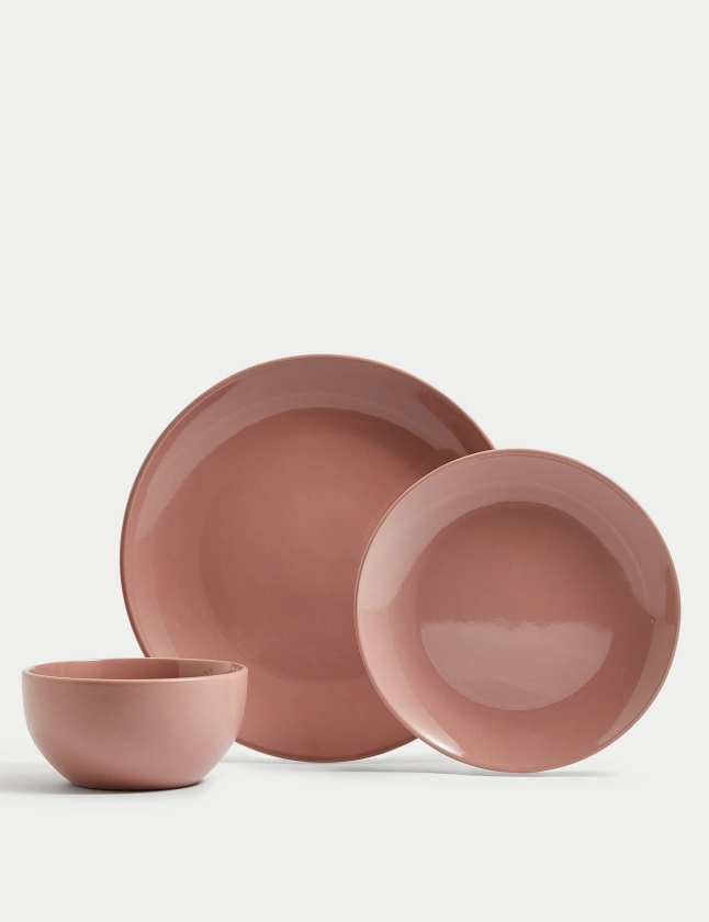 12 Piece Everyday Stoneware Dinner Set | M&S Collection | M&S