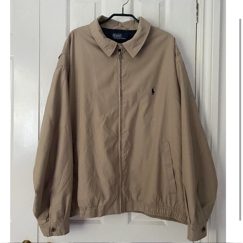 men’s beige/neutral Harrington jacket from Polo...