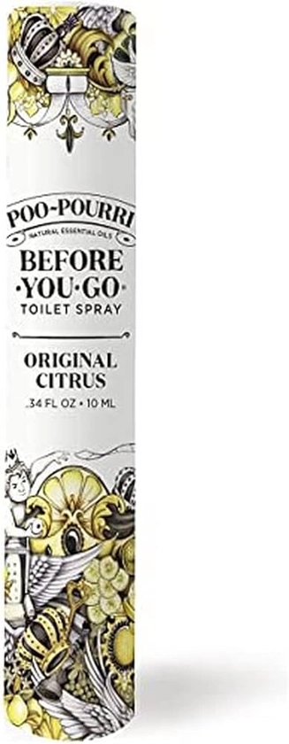 Poo-Pourri Before-You-Go Toilet Spray, Original Citrus, Travel Size 10 mL - Lemon, Bergamot and Lemongrass, 0.34 Fl Oz (Pack of 1) : Amazon.co.uk: Home & Kitchen