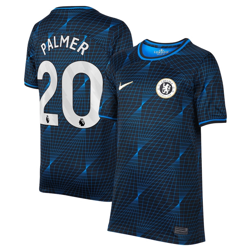 Cole Palmer 20 Chelsea 2023/24 Away YOUTH Jersey - Navy - MerchSpirit