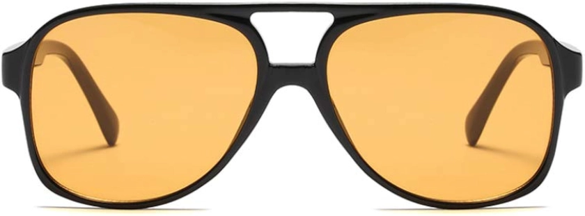 Freckles Mark Vintage Retro 70s Sunglasses for Women Men Classic Large Square Aviator Trendy Glasses