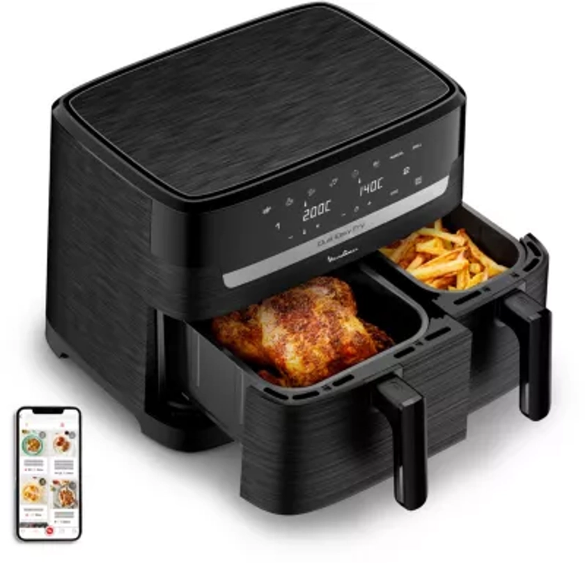 Friteuse sans huile MOULINEX Dual Easy Fry Essential noire