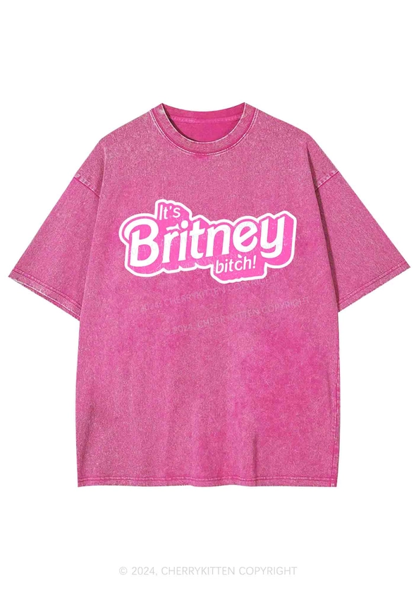 Cherrykitten It's Britney Bixch Y2K Washed Tee Cherrykitten for Sale