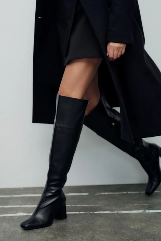 OVER-THE-KNEE HIGH HEEL BOOTS