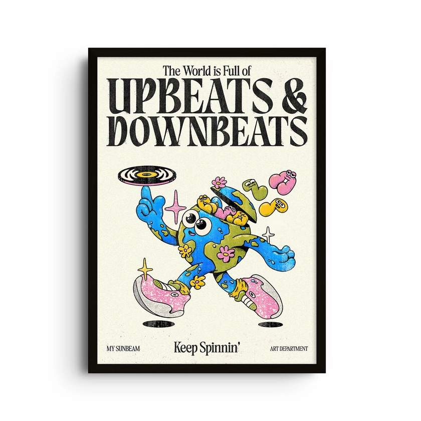 Upbeats & Downbeats - Giclee Fine Art Print - Extra Small by East Side Studio London