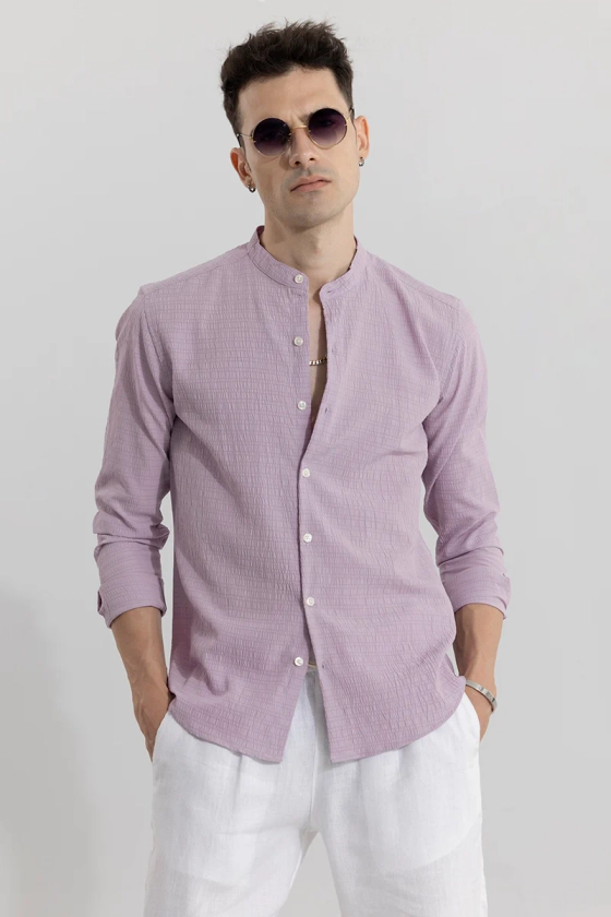 Reese Purple Seersucker Shirt