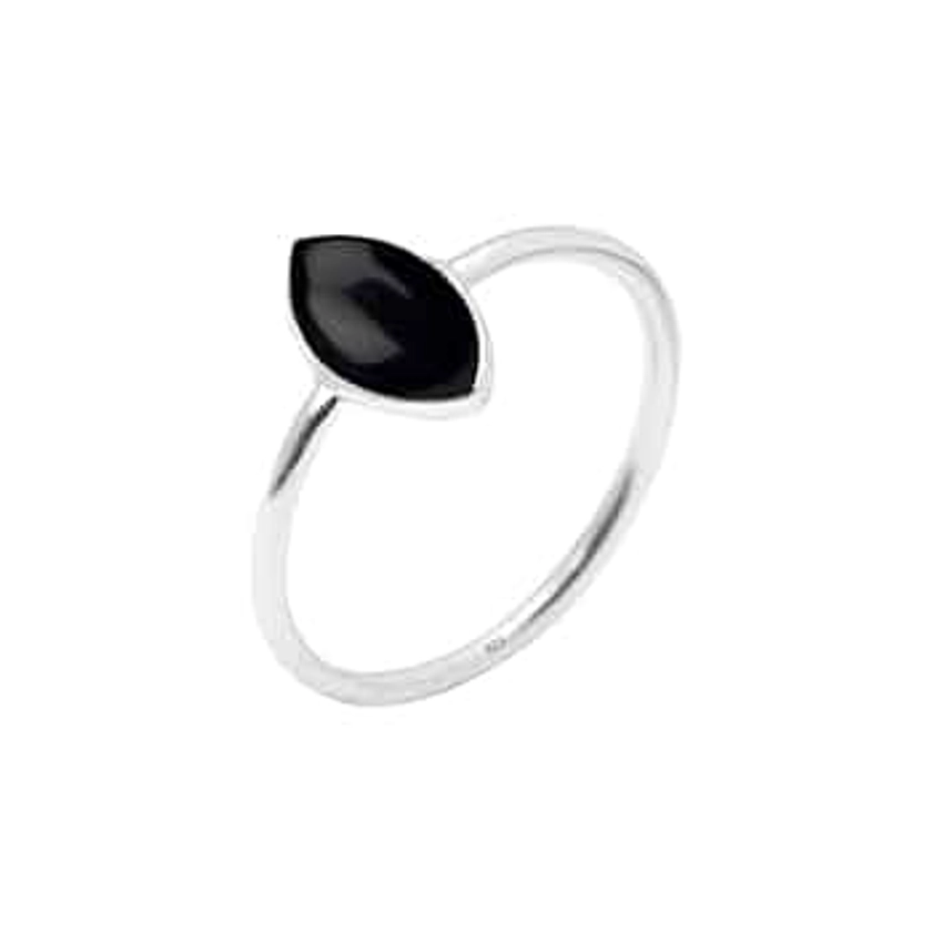 Black Onyx Stone Ring, 925 Sterling Silver Ring Statement Ring For Women - Girls, Christmas Gifts, Gemstone Ring Size US 10 Handmade Ring