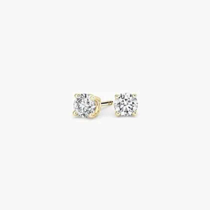 18K Yellow Gold Lab Grown Diamond Stud Earrings (1/4 ct. tw.)