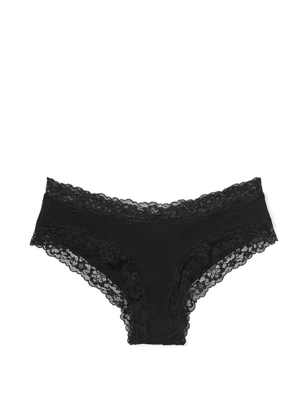 Buy Shimmer Lace-Waist Cotton Cheeky Panty - Order Panties online 5000000083 - Victoria's Secret US