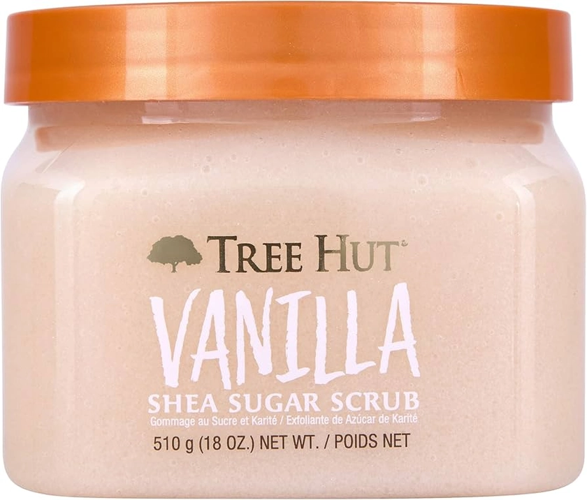 Amazon.com : Tree Hut Vanilla Shea Sugar Exfoliating & Hydrating Body Scrub, 18 oz : Beauty & Personal Care