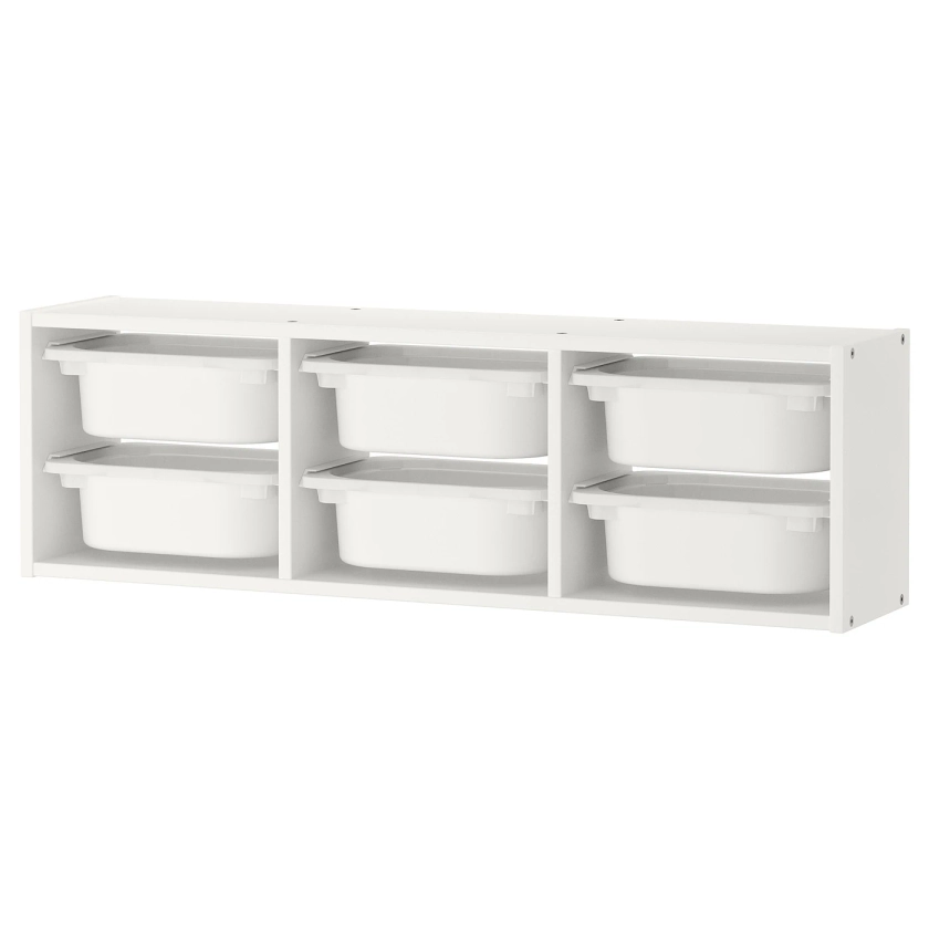 TROFAST wall storage, white/white, 99x21x30 cm - IKEA