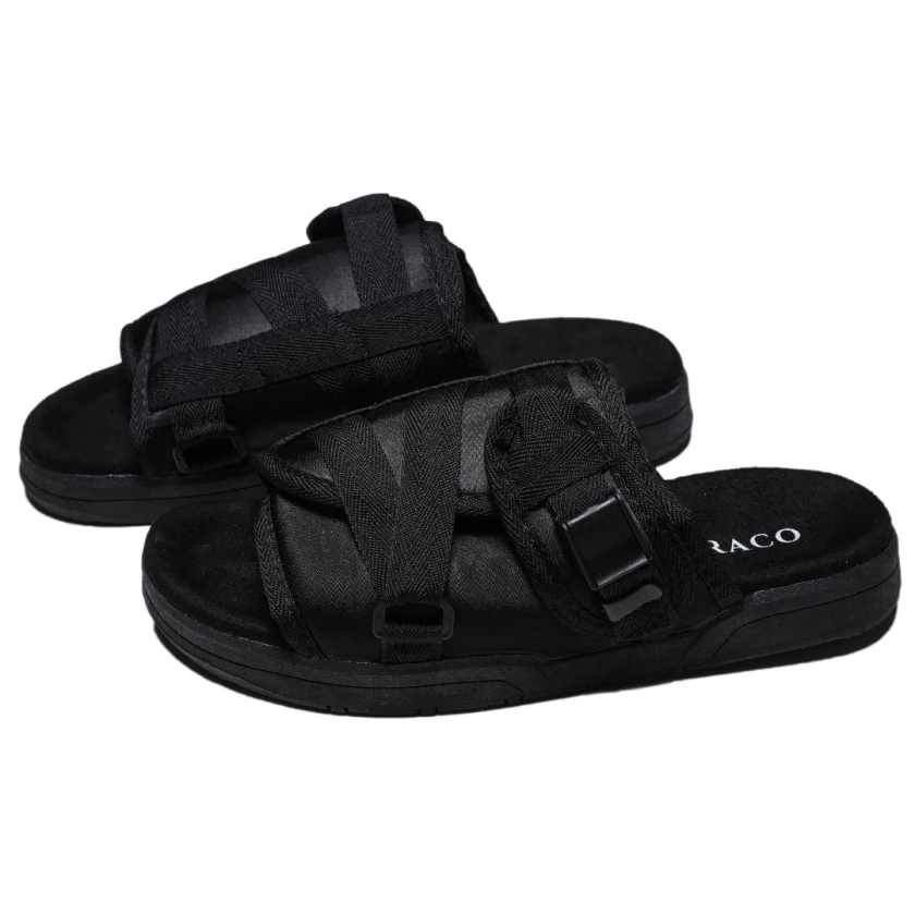 DracoSlides - Comfortable Luxurious Slides For Men & Women - Blackout