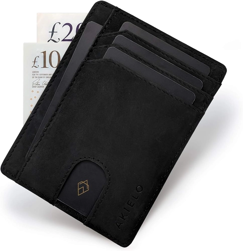 AKIELO Wallet - RFID Blocking Card Holder - Minimalist Mens Credit Card Wallet