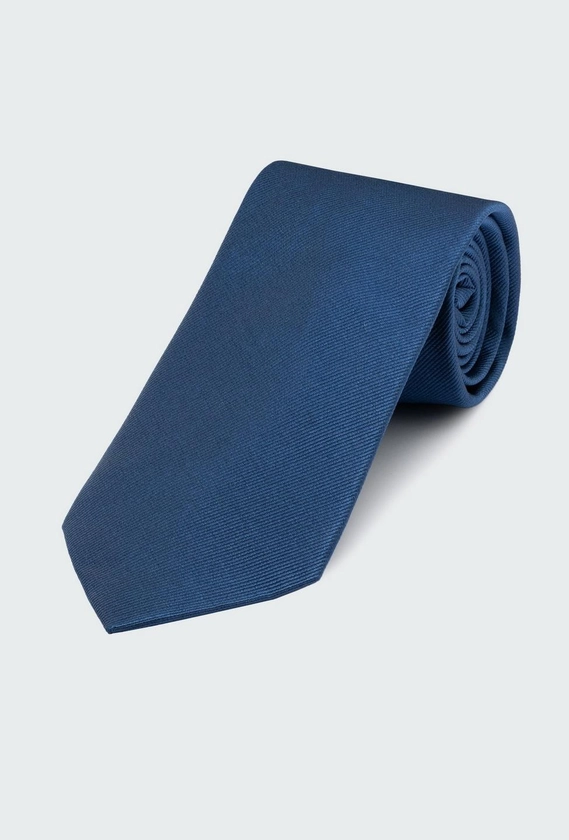 Blue Solid Tie | INDOCHINO
