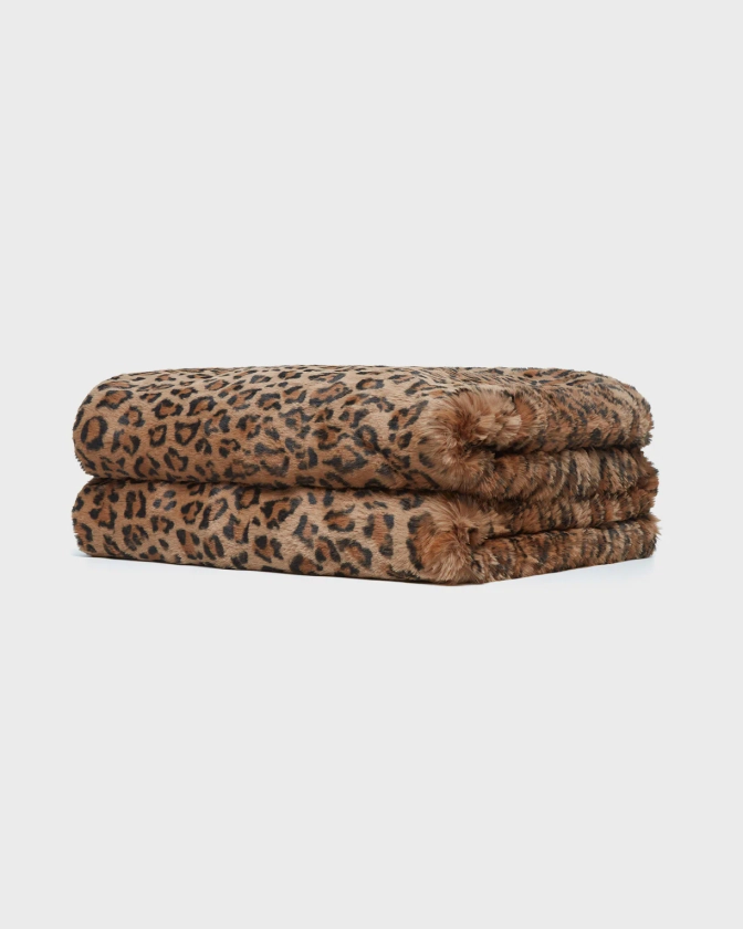 Brady Leopard | Faux Fur Blanket