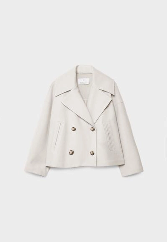 Manteau court croisé