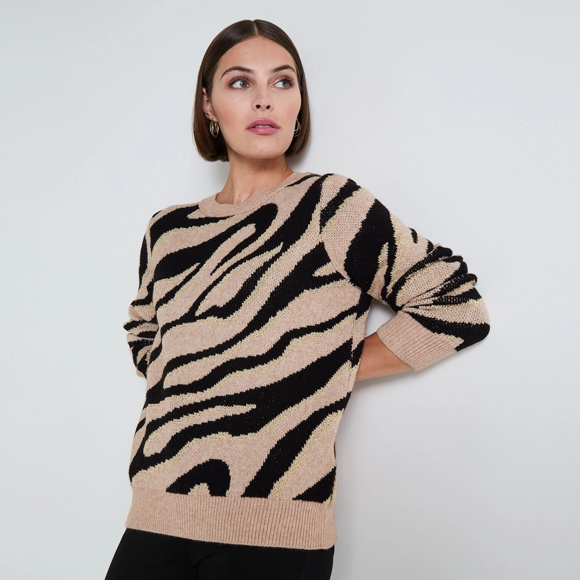 Pull col rond femme