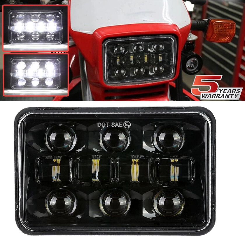 4"x6" LED Headlight Hi/Lo Beam For Honda XR250 XR400 XR650 Suzuki DRZ Motorcycle