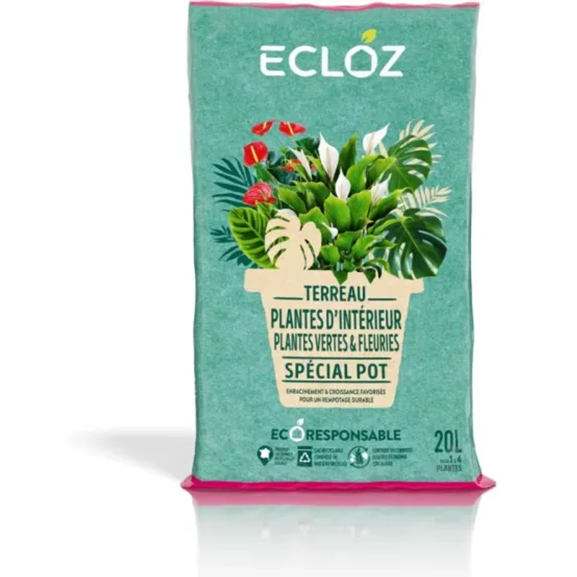 Terreau plantes d'intérieur 20L - ECLOZ