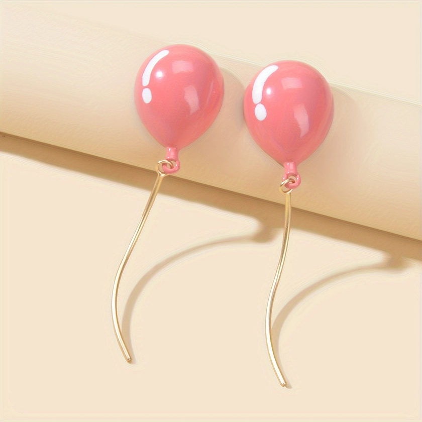 Y2k Style Personality Candy Color Balloon Dangle Cute Trendy Earrings Funny Jewelry