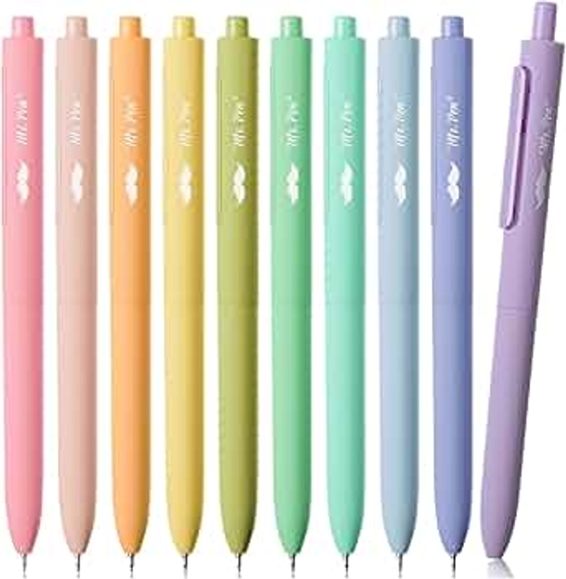 Mr. Pen- Retractable Gel Pens, 10 Pack, Colorful Ink Gel Pens, Pastel Barrels, Gel Pens Fine Point 0.5mm, Retractable Pens, Cute Pens, Gel Ink Pens, Aesthetic Pens for Journaling Fine Tip Pens