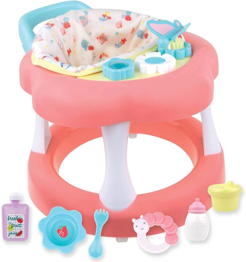 JC Toys - For Keeps Playtime! | Baby Doll Walker Gift Set | Fits Dolls up to 17" | Cloth Seat for easy use and Play Accessories | Ages 2+