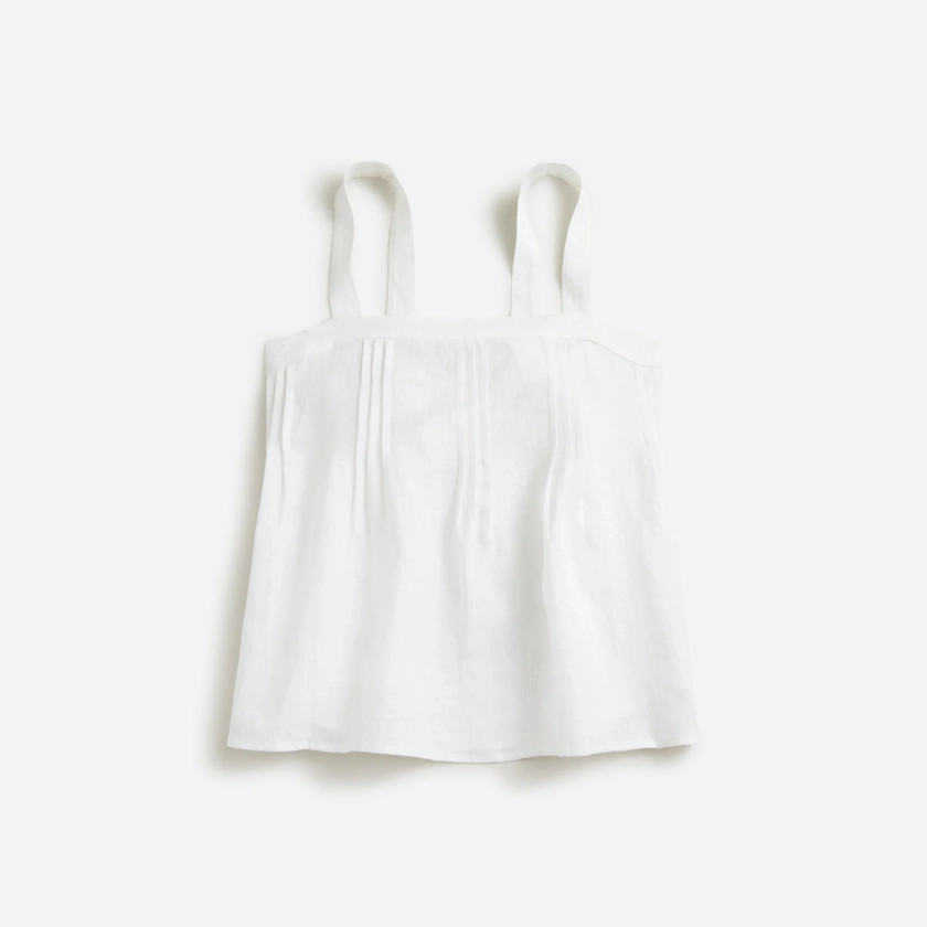 Bow-back linen top