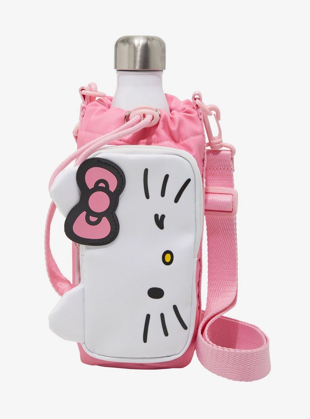 Hello Kitty Winking Face Water Bottle Sling