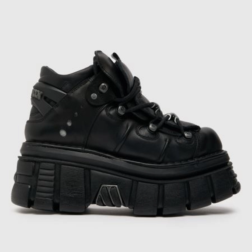 NEW ROCKchunky flatform boots in black