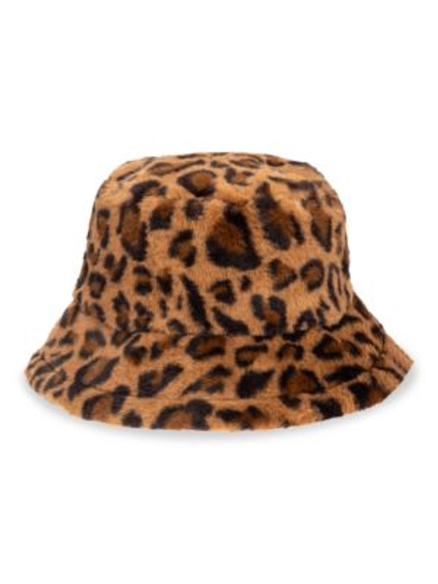 San Diego Hat Company The Iconic Leopard Print Faux Fur Bucket Hat on SALE | Saks OFF 5TH