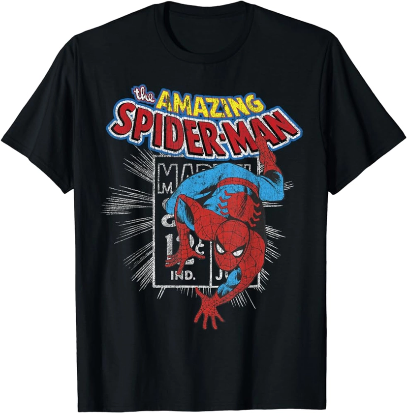 Marvel The Amazing Spider-Man Vintage Comic Poster T-Shirt