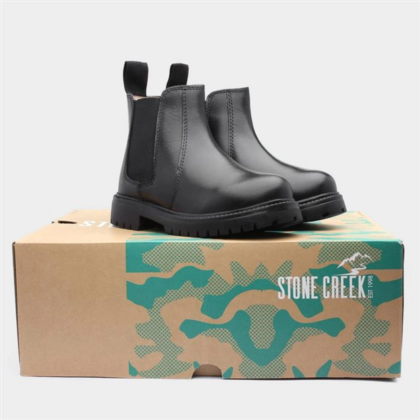 Stone Creek Junior Pete Kids Leather Chelsea Boot-283011 | Shoe Zone
