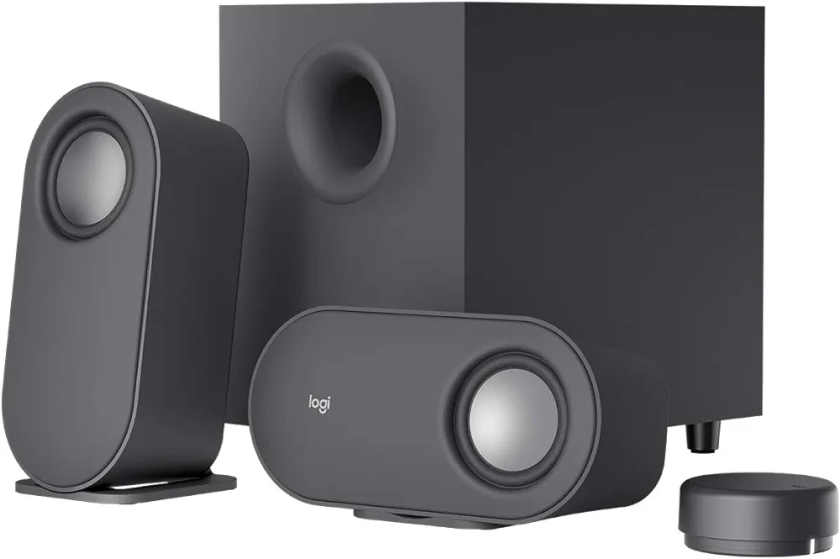 Logitech Z407 Bluetooth Computer Speakers with Subwoofer and Wireless Control, Immersive Sound, Premium Audio with Multiple Inputs, USB Speakers - Black