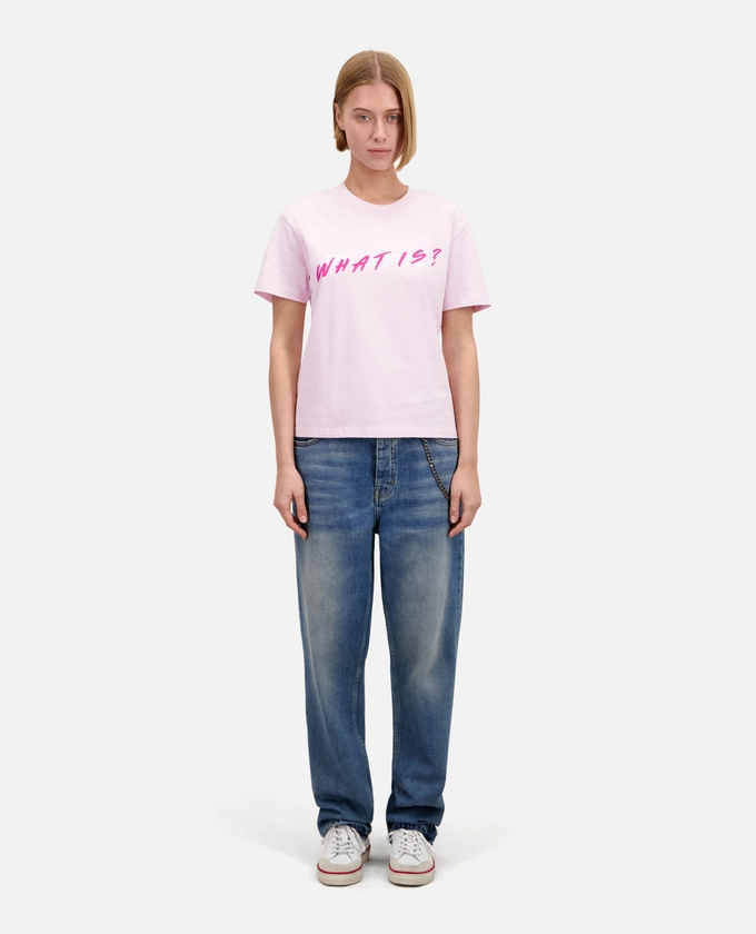 Women's pink what is t-shirt