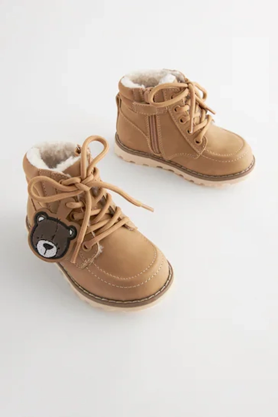 Buy Tan Brown Bear Apron Front Boots With Zip Fastening from the Next UK online shop