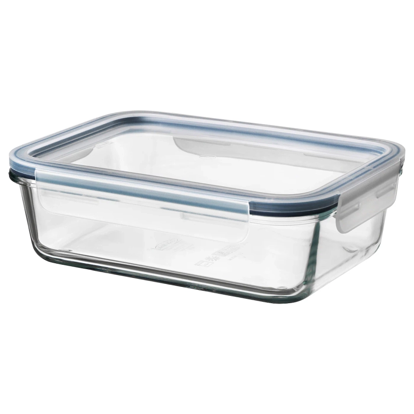 IKEA 365+ food container with lid, rectangular glass/plastic, 1.0 l - IKEA