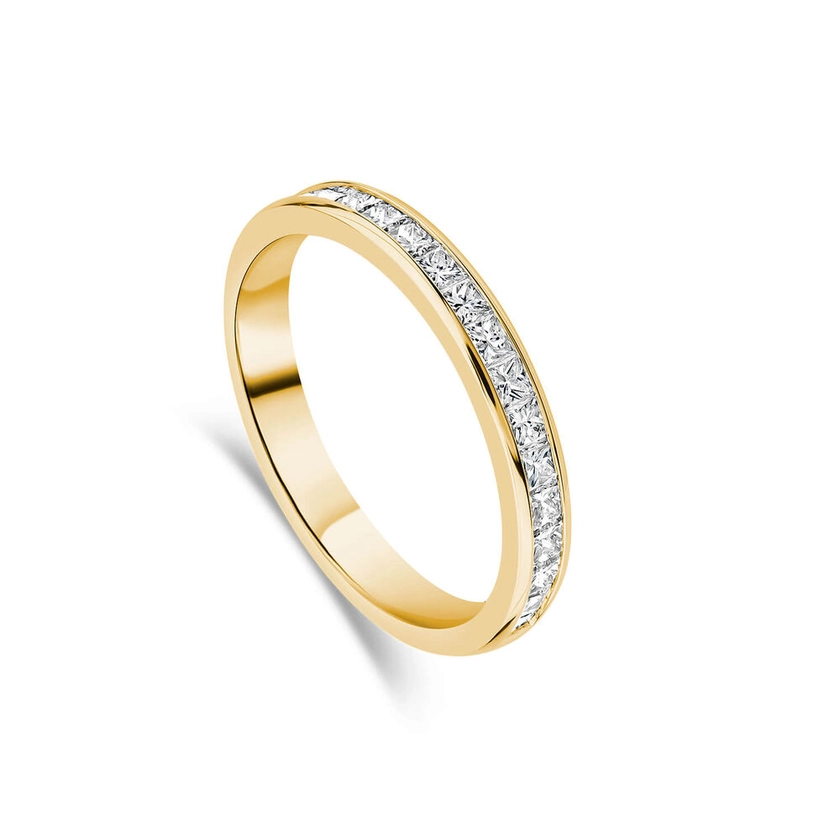 18ct Yellow Gold 0.45ct Diamond Channel Set Wedding Ring