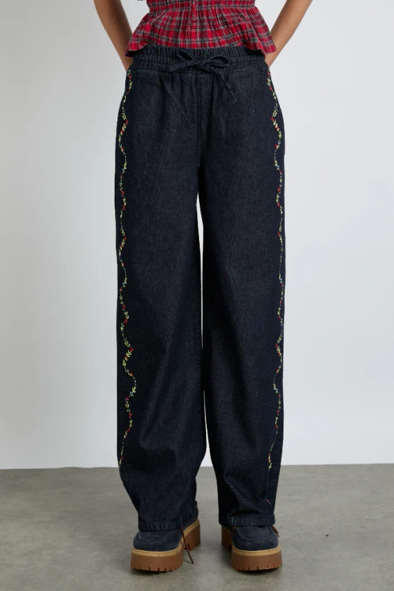 rafe jeans - embroidered floral