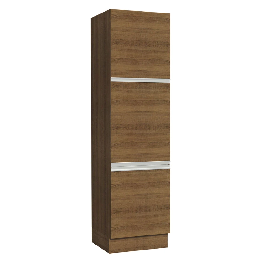 Mueble Despensa 60 cm 3 Puertas Glamy Marrón