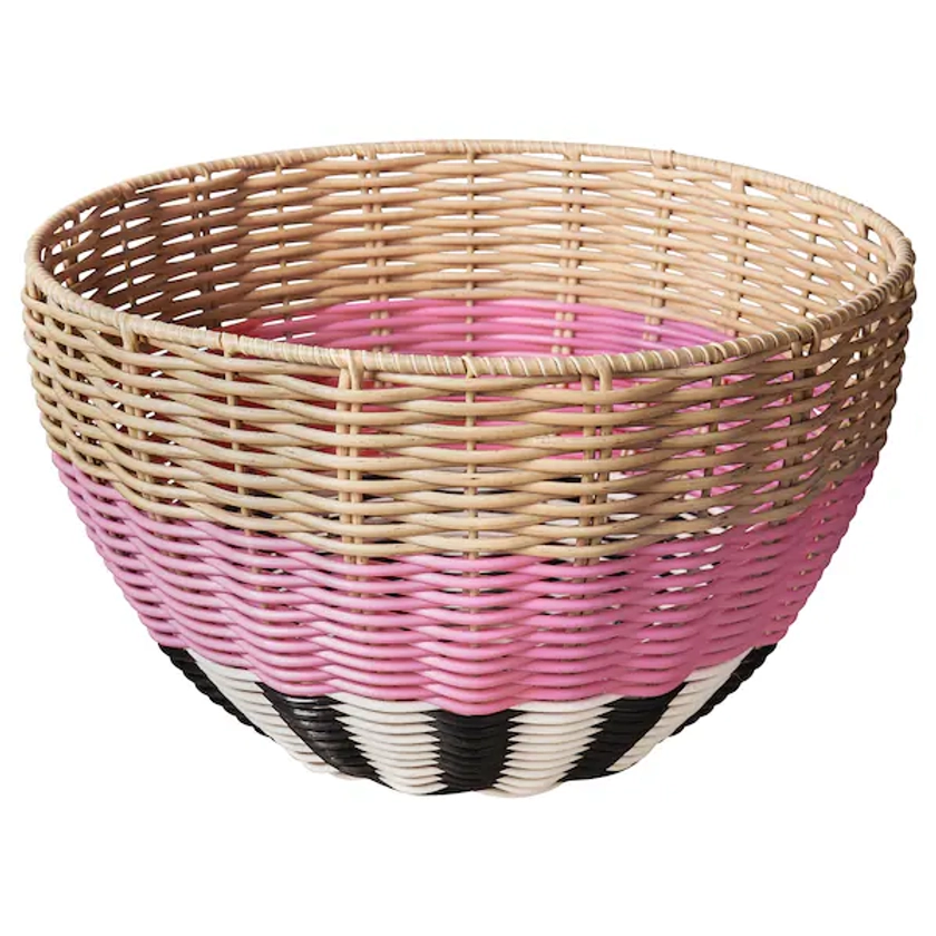 DJURTRÄNARE basket, beige/pink, 32x19 cm - IKEA