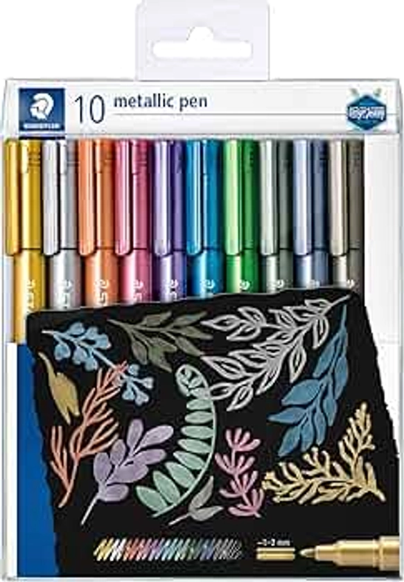 STAEDTLER Marcador Metálico, 10 Cores, 8323 TB10 | Amazon.com.br