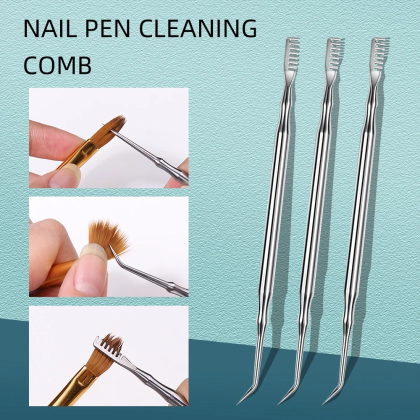 Peigne en acier inoxydable pour friser les cils, anciers de cueillette de cils, aide au greffage assisté, peigne à ongles, livres de stylo, 1PC