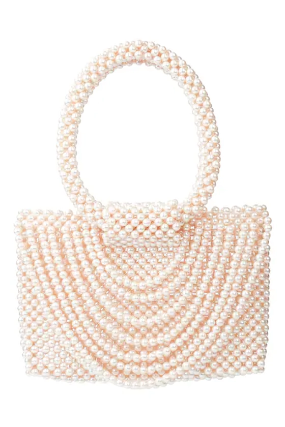 Buy Peach Vintage Pearl Bag by Adorn My Wish Online at Aza Fashions.