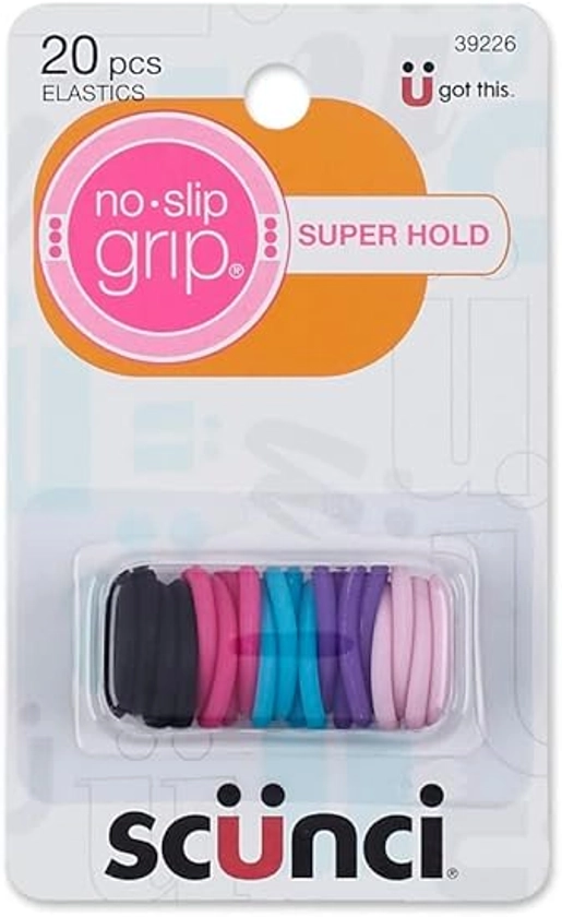 Scunci No-Slip Grip Gel Evolution Mini Ponytailers, 20-Pieces per pack (1-Pack)