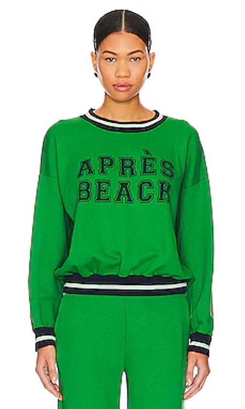 SUNDRY Aprs Beach Sweatshirt in Herb Green from Revolve.com